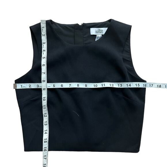Belle Badgley Mischka Black Sleeveless Crop Top Size US 2 - Picture 5 of 11